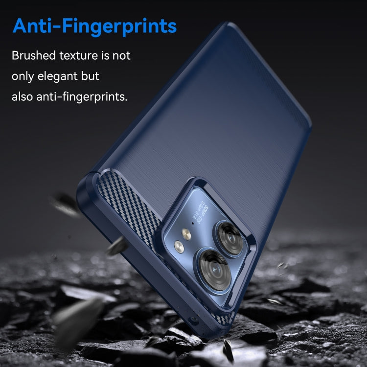 For Motorola Edge 40 Brushed Texture Carbon Fiber TPU Phone Case