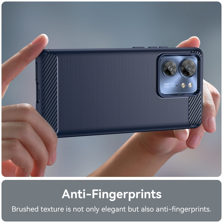 For Motorola Edge 40 Brushed Texture Carbon Fiber TPU Phone Case