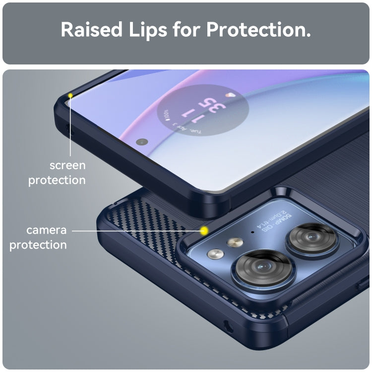For Motorola Edge 40 Brushed Texture Carbon Fiber TPU Phone Case