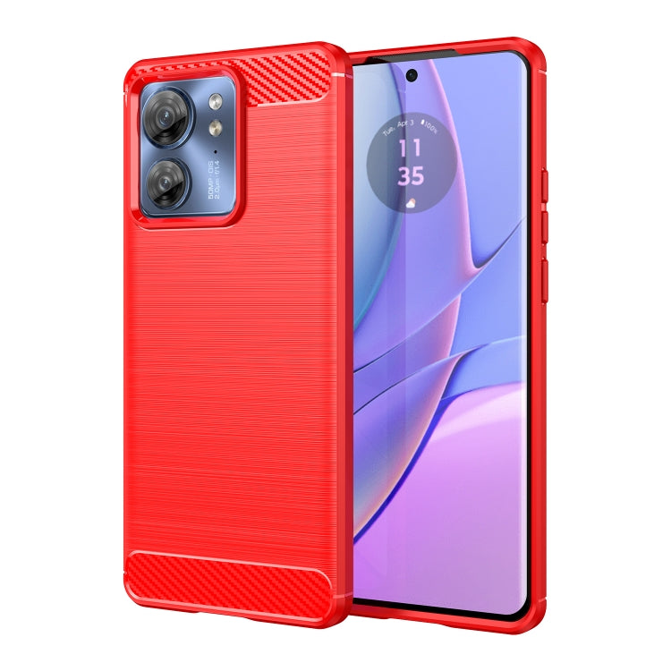 For Motorola Edge 40 Brushed Texture Carbon Fiber TPU Phone Case