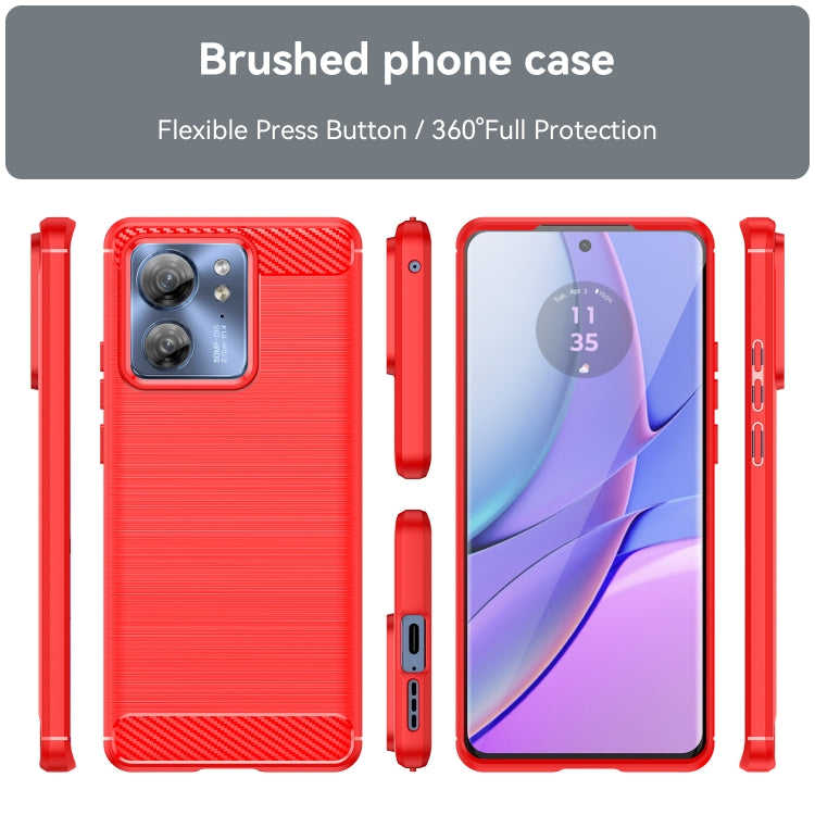 For Motorola Edge 40 Brushed Texture Carbon Fiber TPU Phone Case