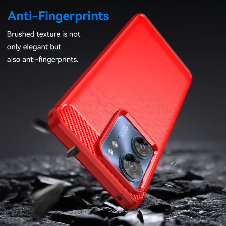 For Motorola Edge 40 Brushed Texture Carbon Fiber TPU Phone Case