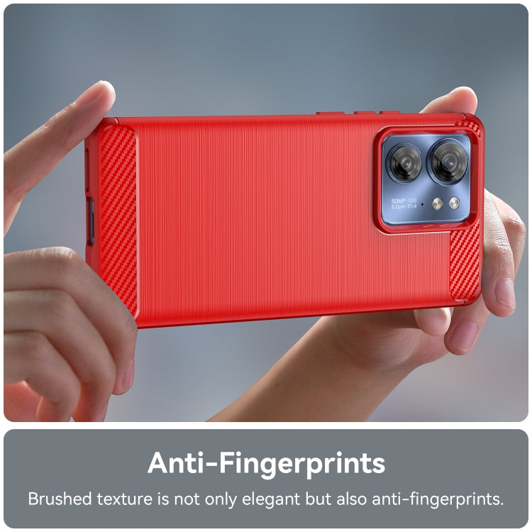 For Motorola Edge 40 Brushed Texture Carbon Fiber TPU Phone Case