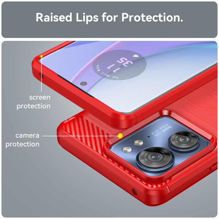 For Motorola Edge 40 Brushed Texture Carbon Fiber TPU Phone Case