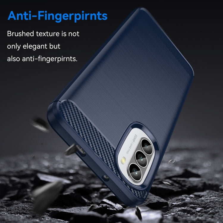 For Motorola Moto G52 Brushed Texture Carbon Fiber TPU Phone Case