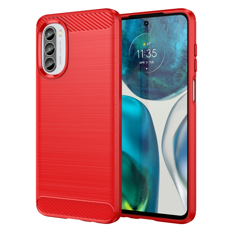 For Motorola Moto G52 Brushed Texture Carbon Fiber TPU Phone Case
