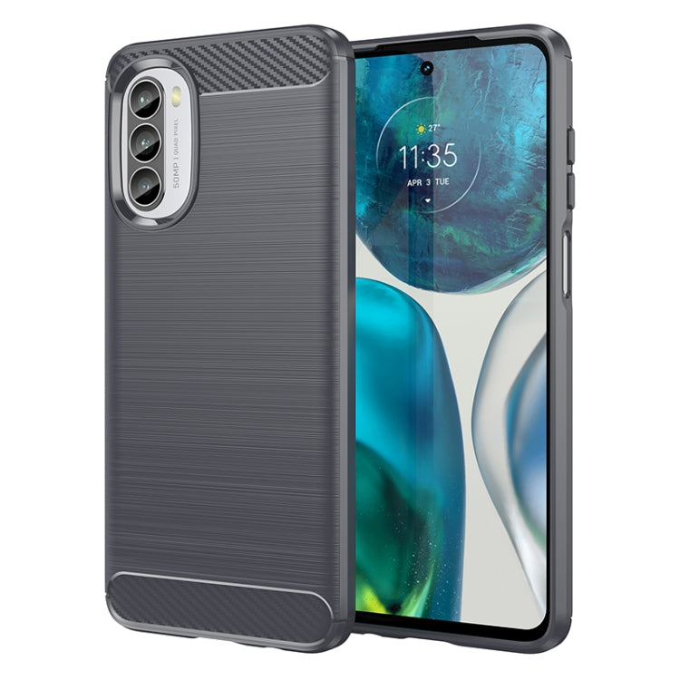 For Motorola Moto G52 Brushed Texture Carbon Fiber TPU Phone Case