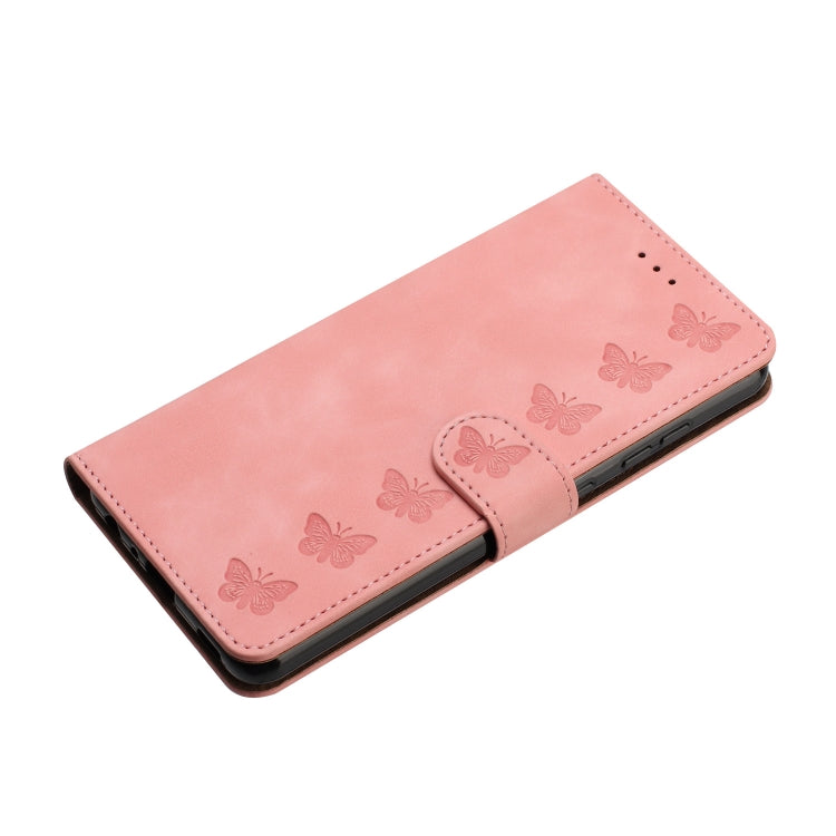 For iPhone 16 Plus Seven Butterflies Embossed Leather Phone Case