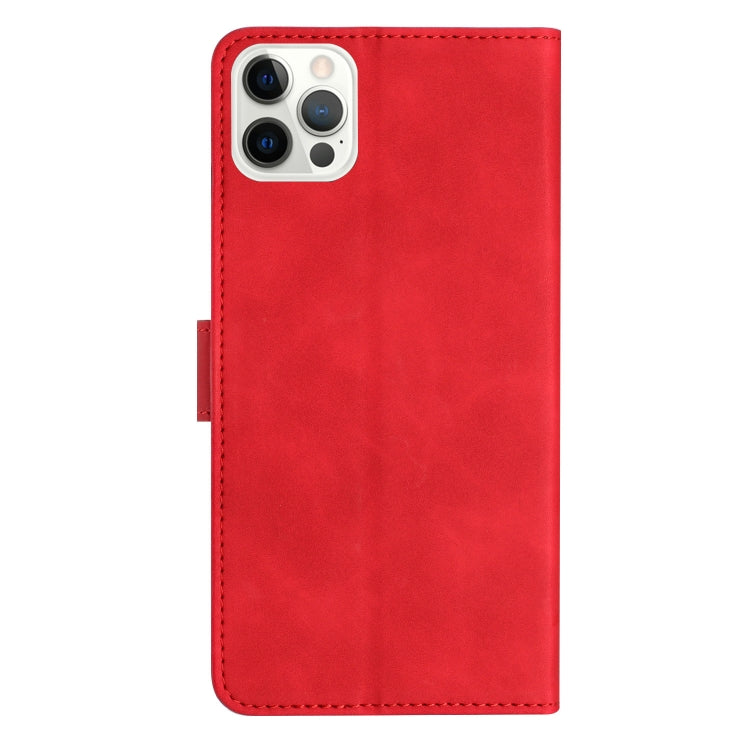 For iPhone 16 Pro Max Seven Butterflies Embossed Leather Phone Case