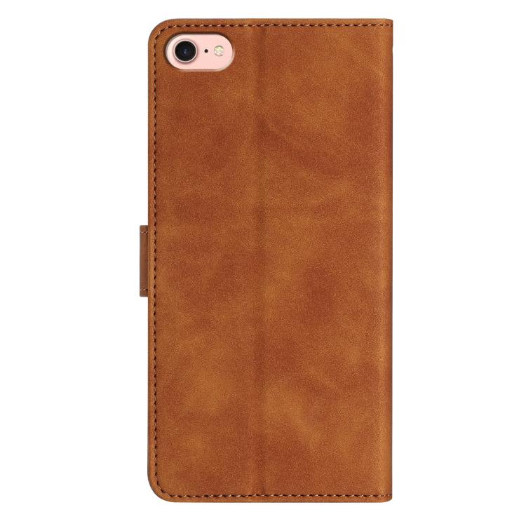 For iPhone 16e / 17e Seven Butterflies Embossed Leather Phone Case