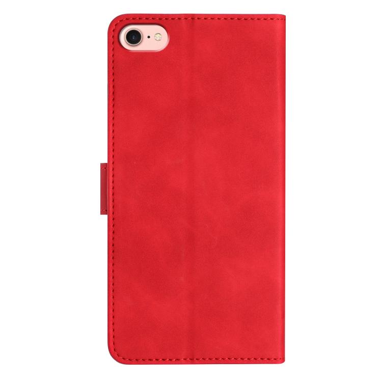 For iPhone 16e / 17e Seven Butterflies Embossed Leather Phone Case