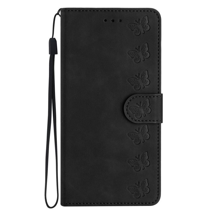 For iPhone Air Seven Butterflies Embossed Leather Phone Case