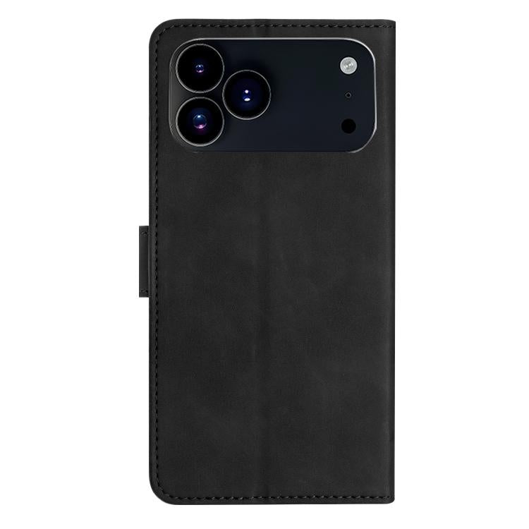 For iPhone 17 Pro Seven Butterflies Embossed Leather Phone Case