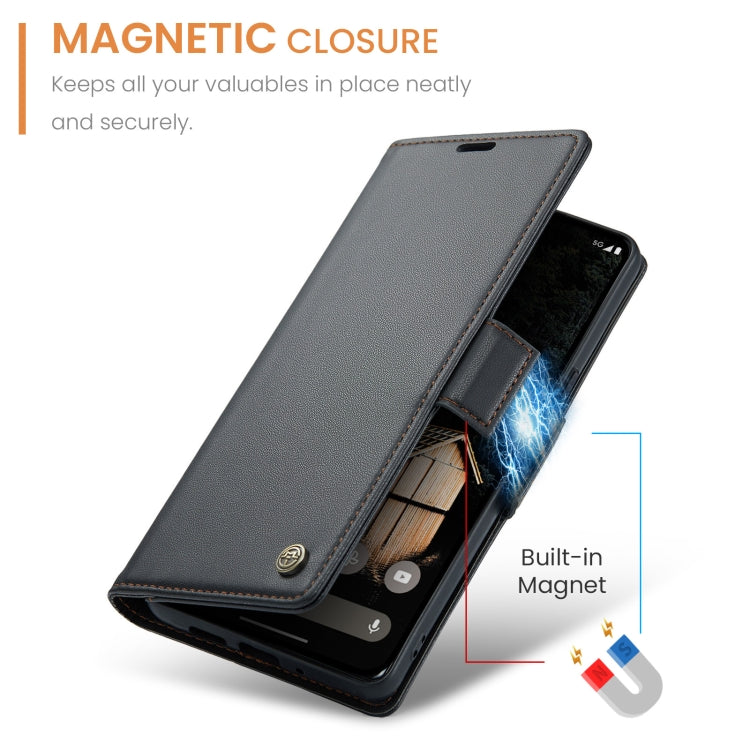 For Google Pixel 10 Pro XL / 9 Pro XL CaseMe 023 Butterfly Buckle Litchi Texture RFID Anti-theft Leather Phone Case