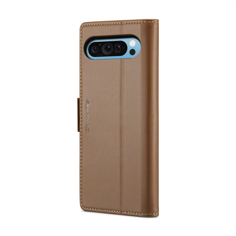 For Google Pixel 10 Pro XL / 9 Pro XL CaseMe 023 Butterfly Buckle Litchi Texture RFID Anti-theft Leather Phone Case