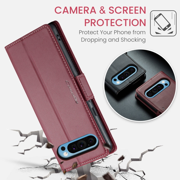 For Google Pixel 10 Pro XL / 9 Pro XL CaseMe 023 Butterfly Buckle Litchi Texture RFID Anti-theft Leather Phone Case