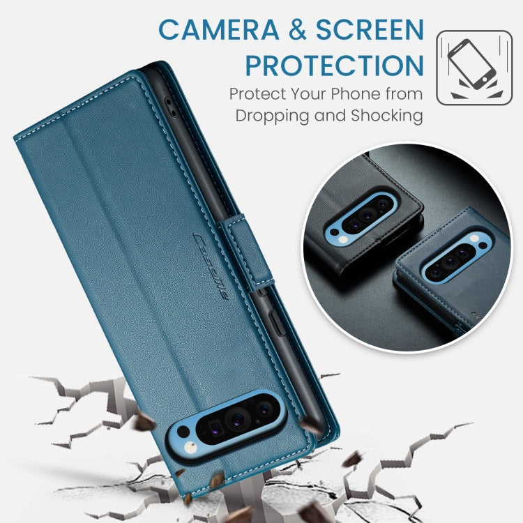 For Google Pixel 10 Pro XL / 9 Pro XL CaseMe 023 Butterfly Buckle Litchi Texture RFID Anti-theft Leather Phone Case