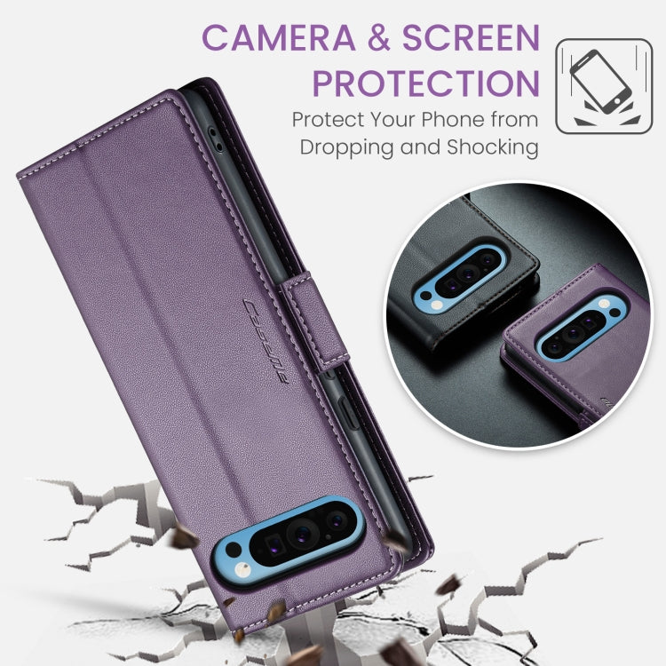 For Google Pixel 10 Pro XL / 9 Pro XL CaseMe 023 Butterfly Buckle Litchi Texture RFID Anti-theft Leather Phone Case