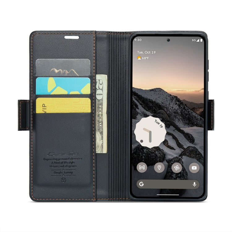 For Google Pixel 10 / 10 Pro / 9 CaseMe 023 Butterfly Buckle Litchi Texture RFID Anti-theft Leather Phone Case