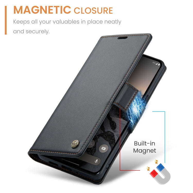For Google Pixel 10 / 10 Pro / 9 CaseMe 023 Butterfly Buckle Litchi Texture RFID Anti-theft Leather Phone Case