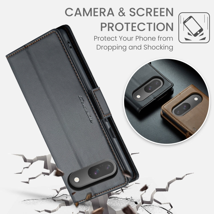 For Google Pixel 10 / 10 Pro / 9 CaseMe 023 Butterfly Buckle Litchi Texture RFID Anti-theft Leather Phone Case