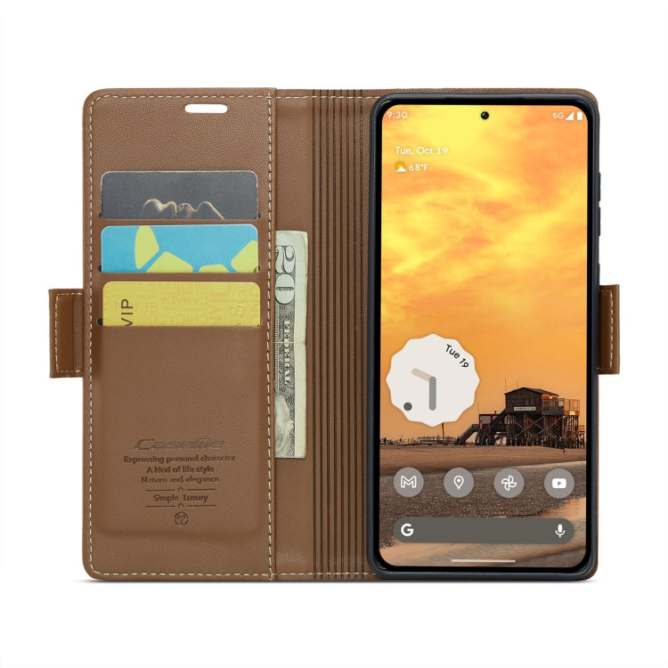 For Google Pixel 10 / 10 Pro / 9 CaseMe 023 Butterfly Buckle Litchi Texture RFID Anti-theft Leather Phone Case