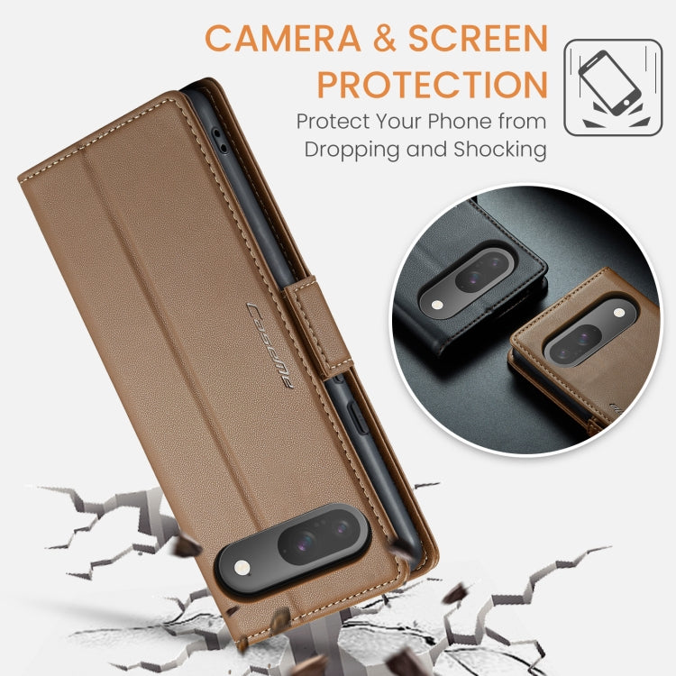 For Google Pixel 10 / 10 Pro / 9 CaseMe 023 Butterfly Buckle Litchi Texture RFID Anti-theft Leather Phone Case
