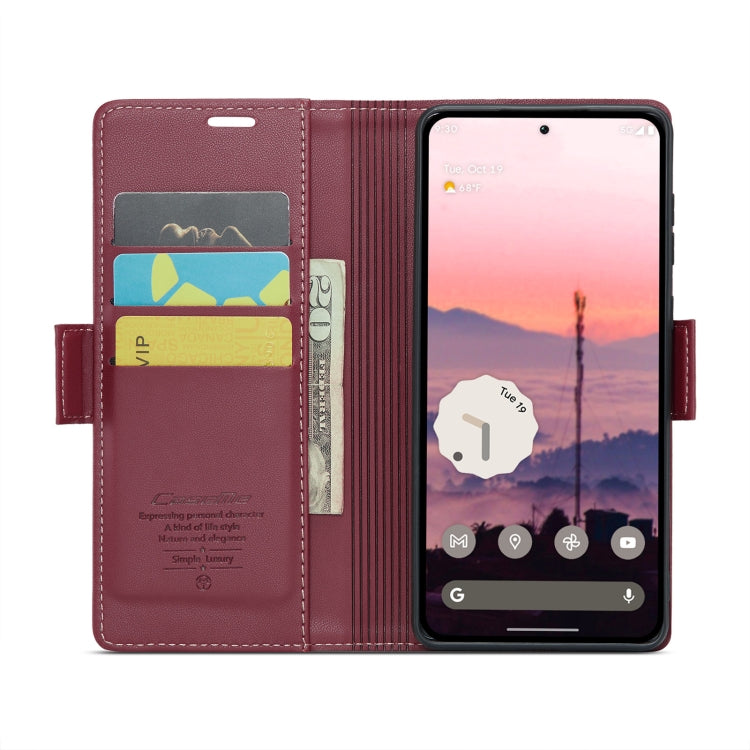 For Google Pixel 10 / 10 Pro / 9 CaseMe 023 Butterfly Buckle Litchi Texture RFID Anti-theft Leather Phone Case