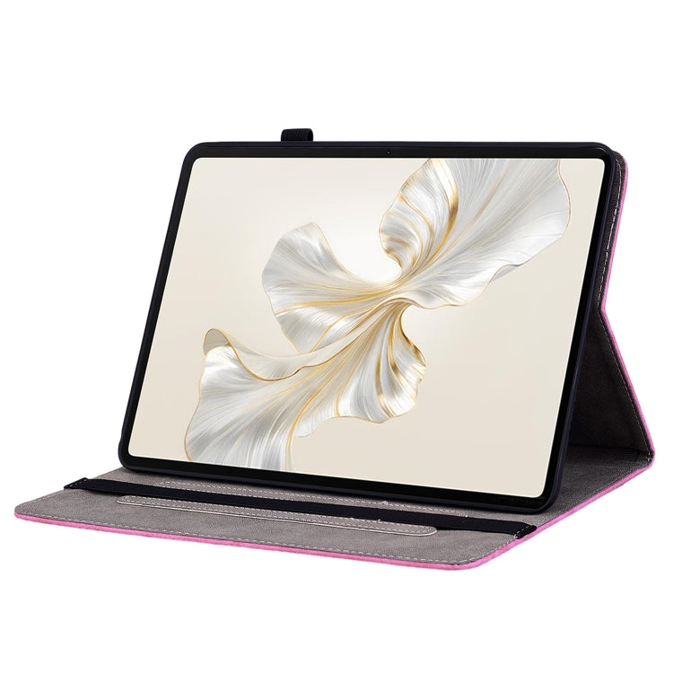 For Honor Pad 9 12.1 Butterfly Rose Embossed Leather Tablet Case
