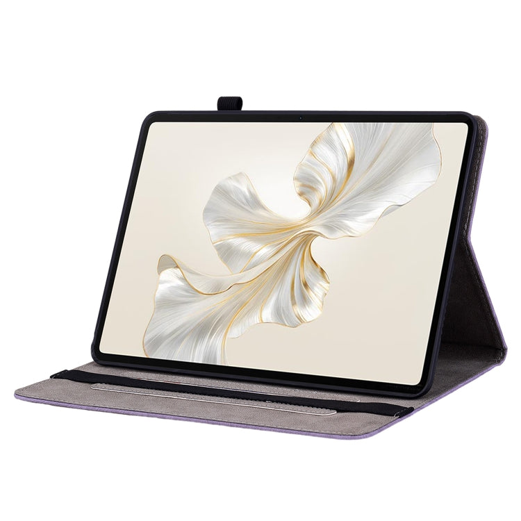 For Honor Pad 9 12.1 Butterfly Rose Embossed Leather Tablet Case