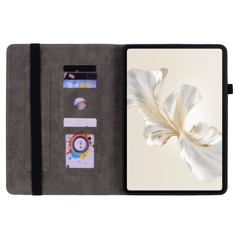 For Honor Pad 9 12.1 Butterfly Rose Embossed Leather Tablet Case