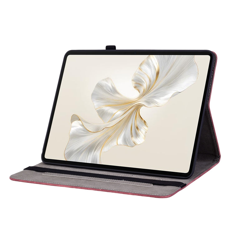 For Honor Pad 9 12.1 Butterfly Rose Embossed Leather Tablet Case