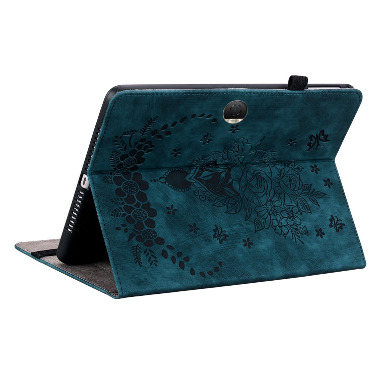 For Honor Pad 9 12.1 Butterfly Rose Embossed Leather Tablet Case