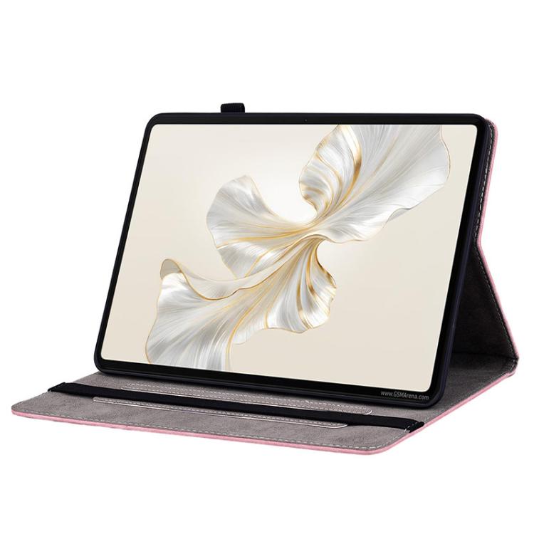 For Honor Pad X9a Butterfly Rose Embossed Leather Tablet Case
