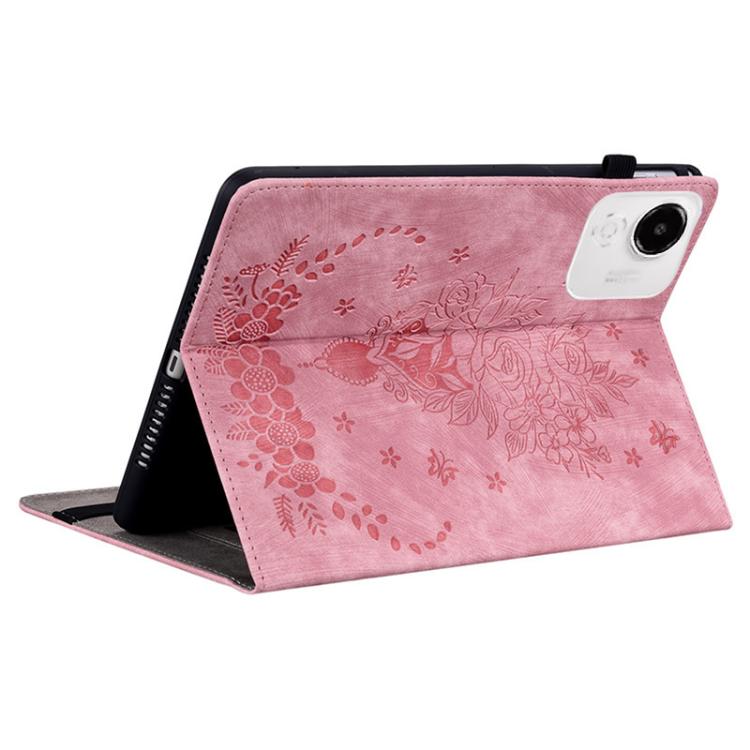 For Honor Pad X9a Butterfly Rose Embossed Leather Tablet Case