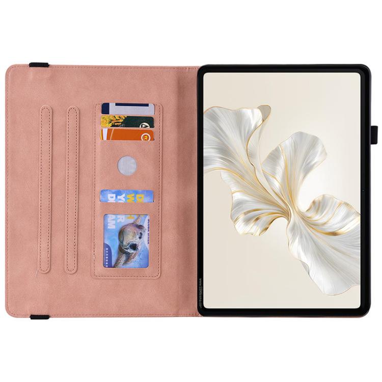 For Honor Pad X9a Butterfly Rose Embossed Leather Tablet Case