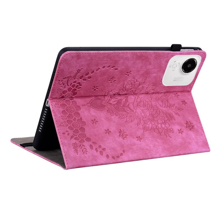 For Honor Pad X9a Butterfly Rose Embossed Leather Tablet Case