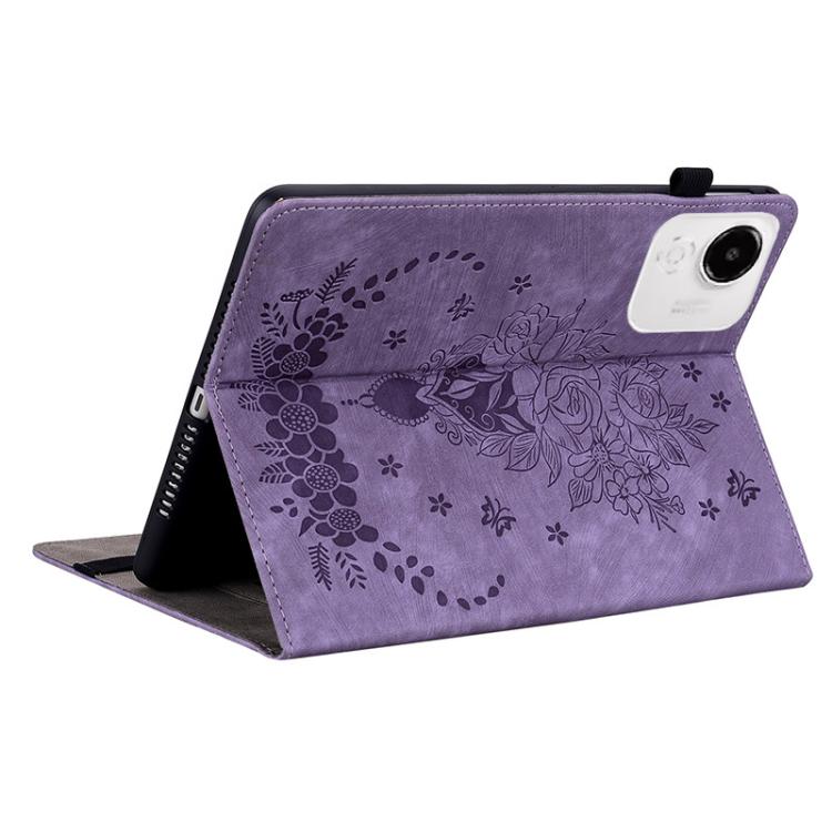For Honor Pad X9a Butterfly Rose Embossed Leather Tablet Case