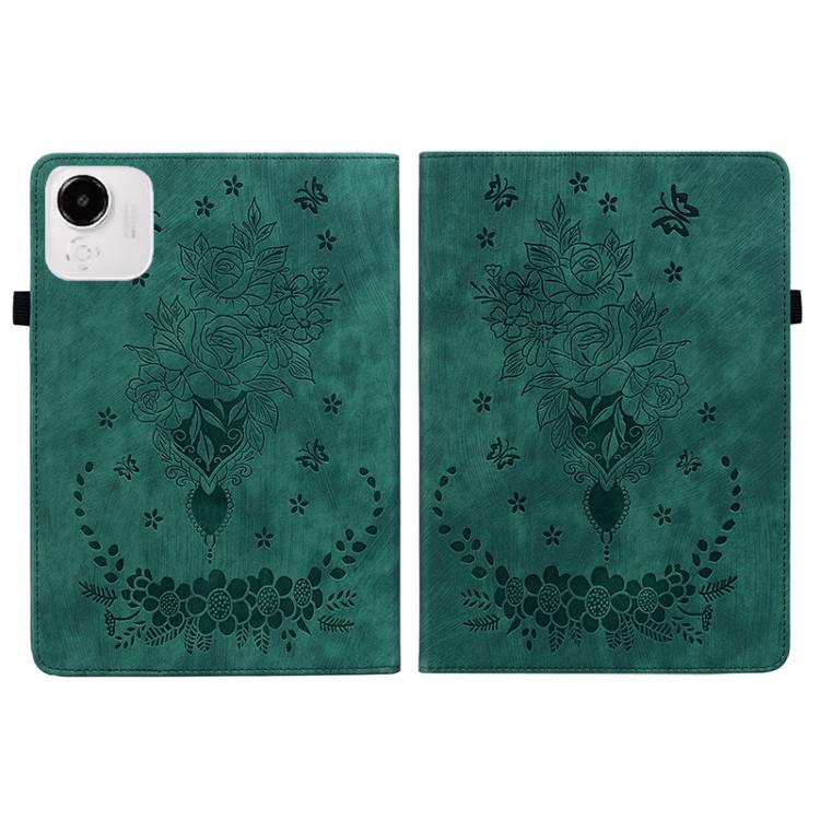 For Honor Pad X9a Butterfly Rose Embossed Leather Tablet Case