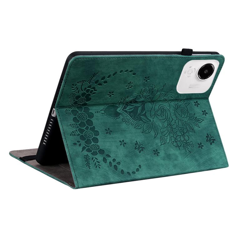 For Honor Pad X9a Butterfly Rose Embossed Leather Tablet Case