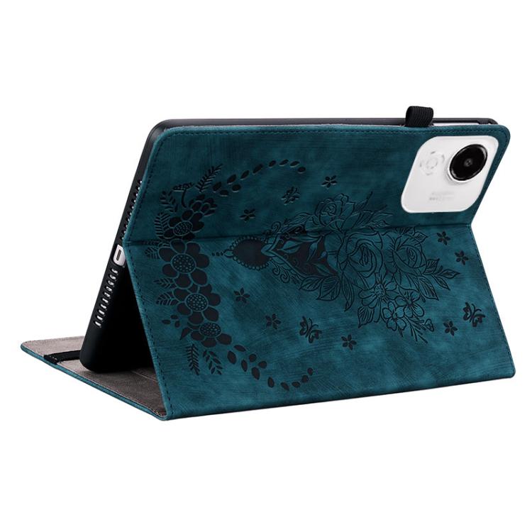 For Honor Pad X9a Butterfly Rose Embossed Leather Tablet Case