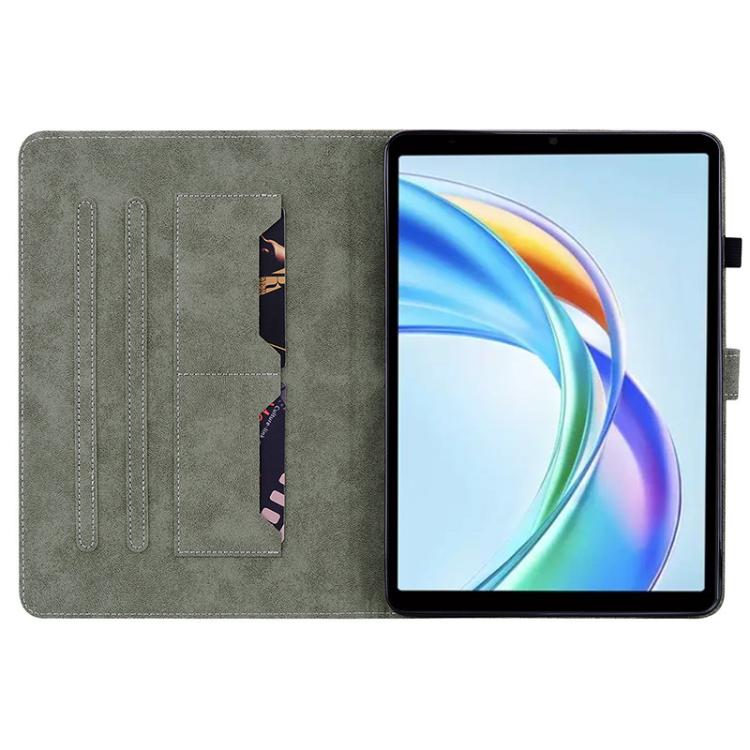 For Honor Pad X7 Butterfly Rose Embossed Leather Tablet Case