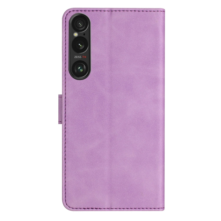 For Sony Xperia 1 VI Seven Butterflies Embossed Leather Phone Case