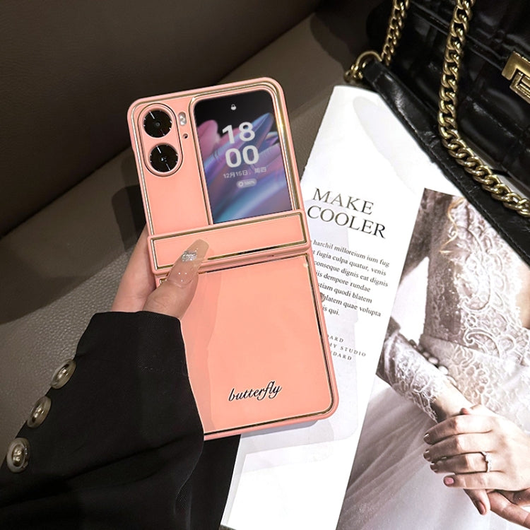 For OPPO Find N2 Flip Solid Color Series Fold Hinge Phone Case