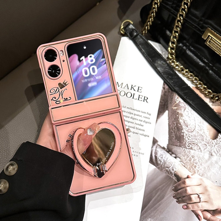 For OPPO Find N2 Flip Love Mirror Style Fold Hinge Phone Case