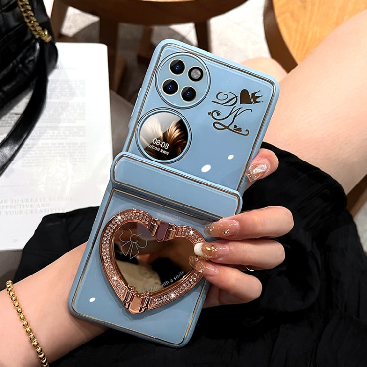 For Huawei P50 Pocket Love Mirror Style Fold Hinge Phone Case