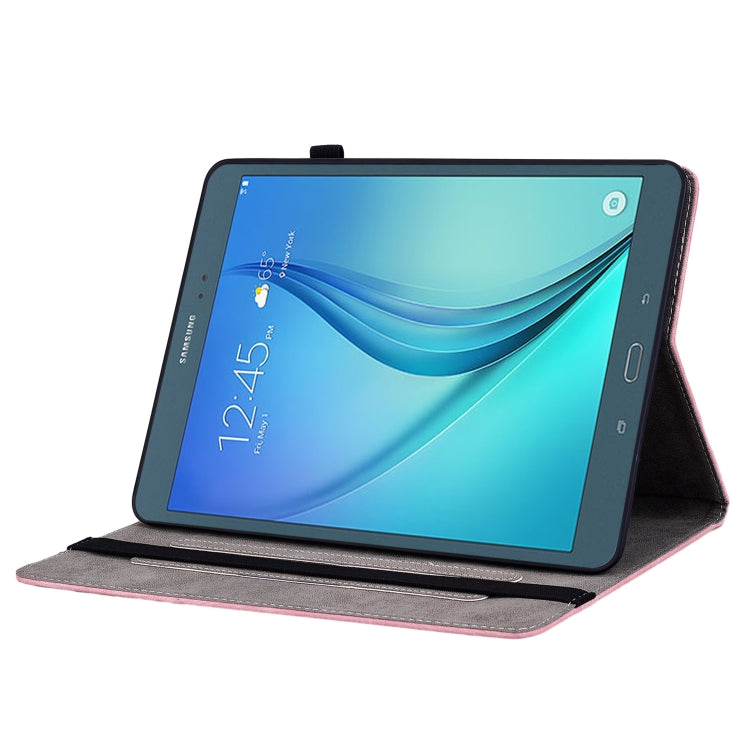 For Samsung Galaxy Tab A 9.7 T550 T555 Butterfly Rose Embossed Leather Tablet Case