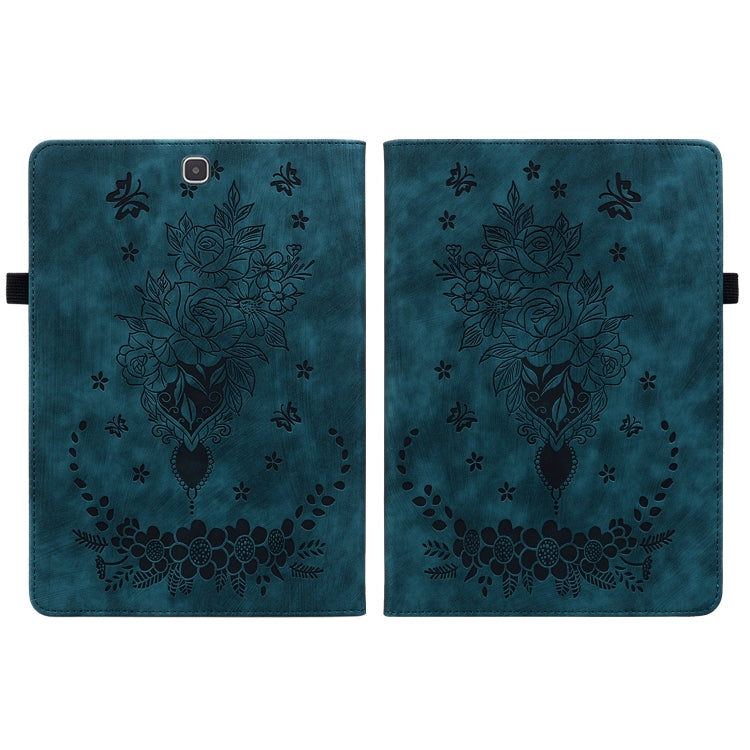 For Samsung Galaxy Tab A 9.7 T550 T555 Butterfly Rose Embossed Leather Tablet Case