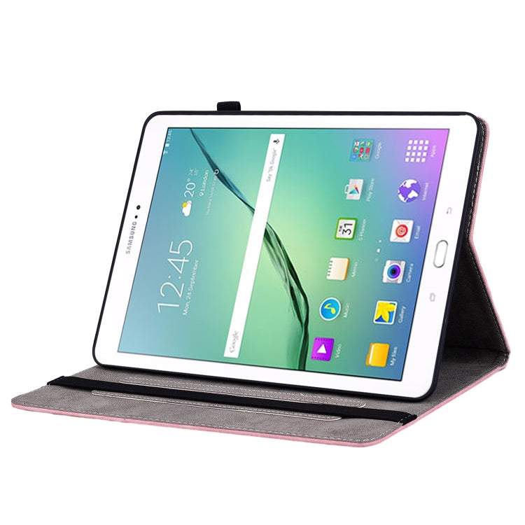 For Samsung Galaxy Tab S2 9.7 T810 T815 Butterfly Rose Embossed Leather Tablet Case