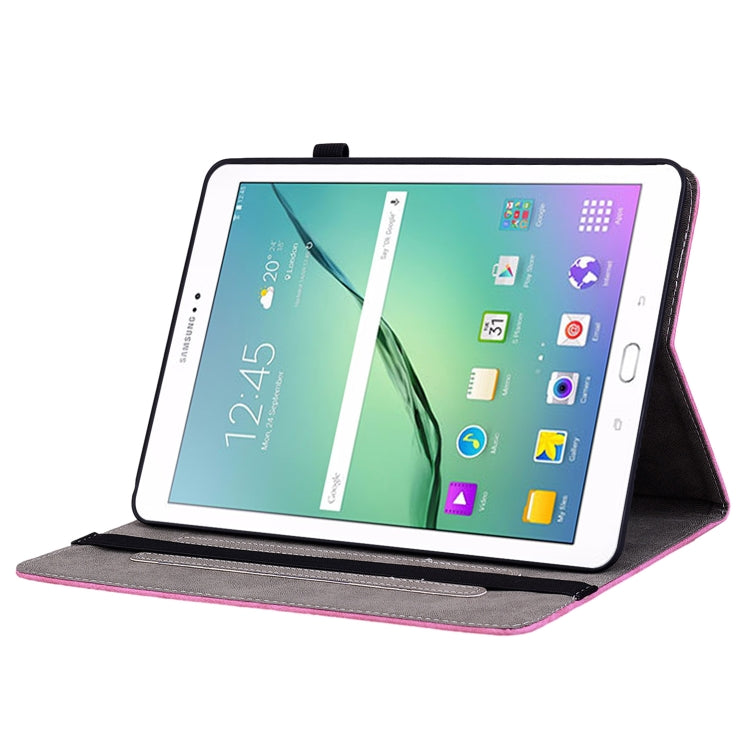 For Samsung Galaxy Tab S2 9.7 T810 T815 Butterfly Rose Embossed Leather Tablet Case